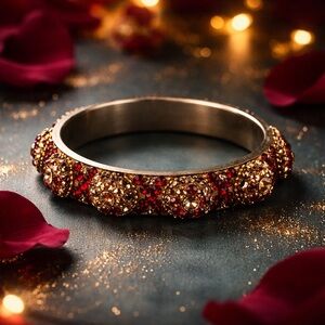 Red and Gold XOXO Metal Bracelet